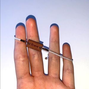 “Brave” White Adjustable Bracelet